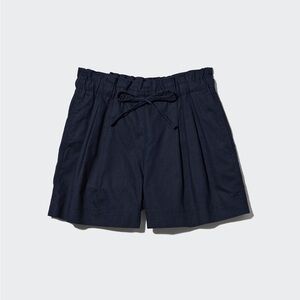 Uniqlo Navy Blue Drawstring Pleated Women’s Shorts